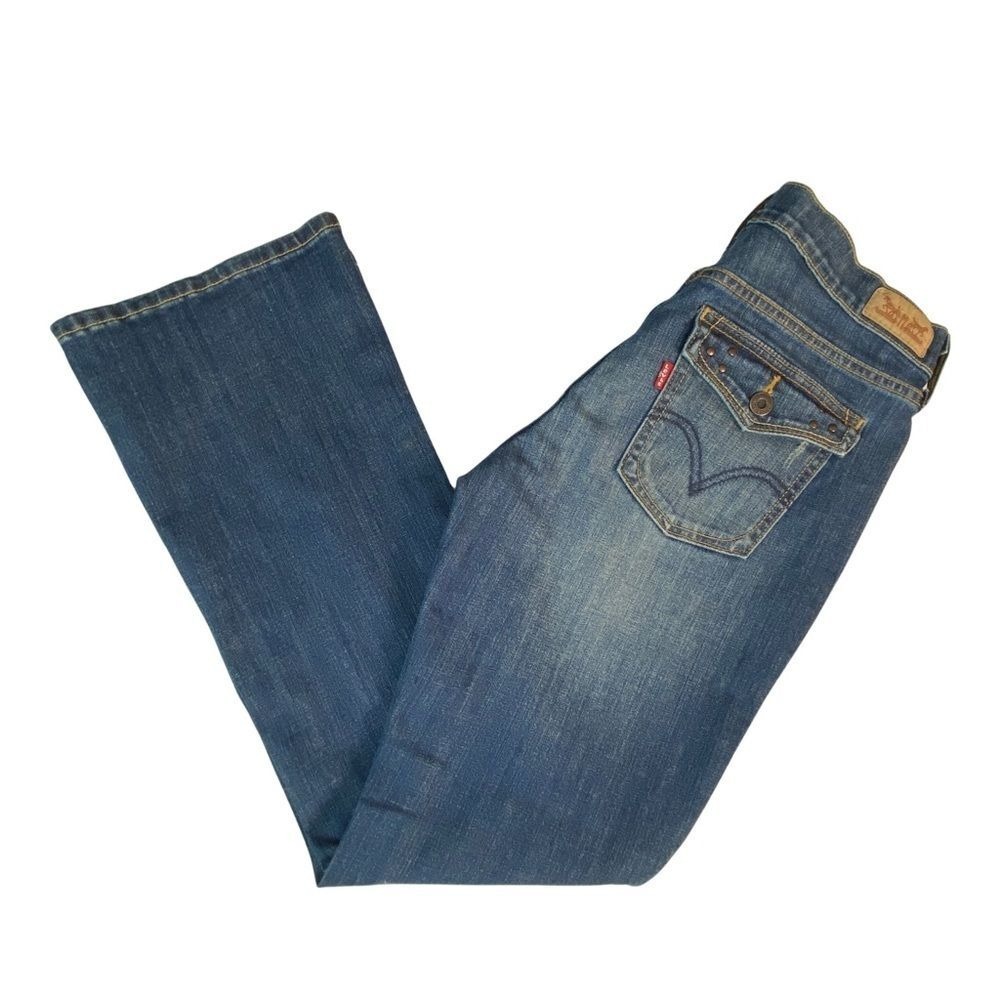 Levi's 515 Bootcut Jeans Women 28x30 Medium Wash Flap Pockets Western